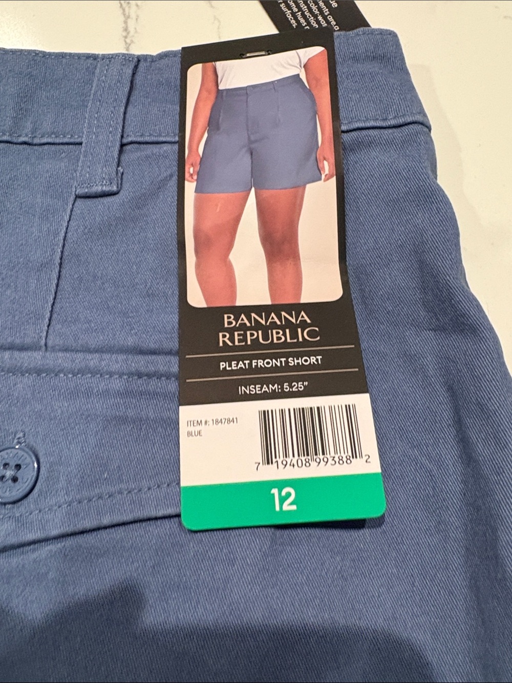 Banana Republic Light Blue Women's Flat-Front Shorts